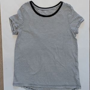 Black and White Striped Tee Shirt